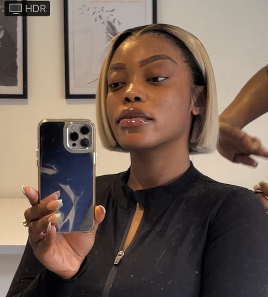 Ombré Ash blonde bob Wig